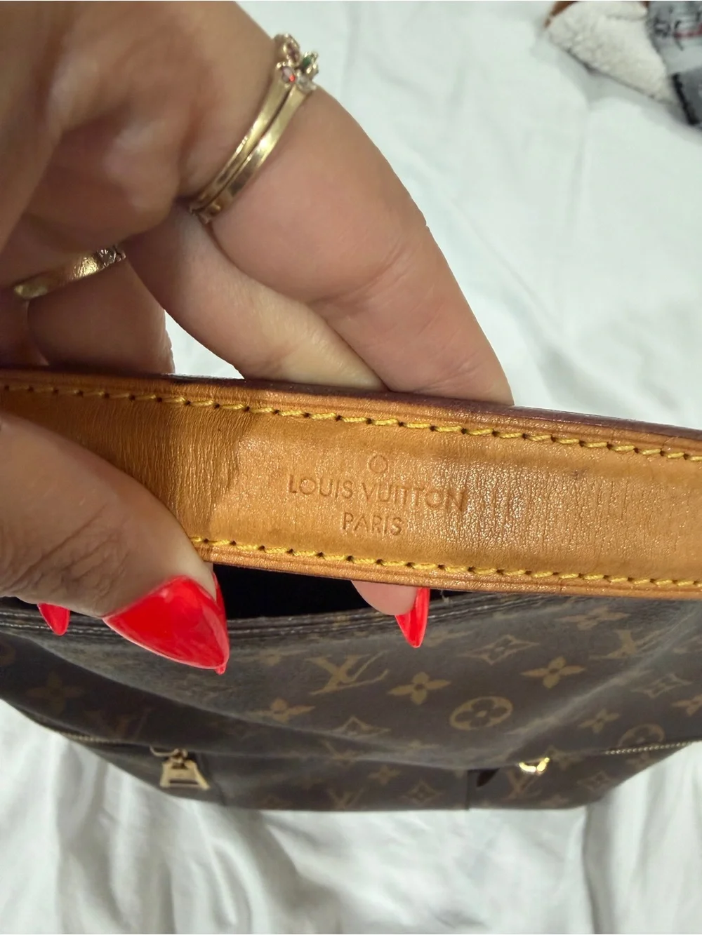 Louis Vuitton Millie  Brown Monogram Canvas Hobo Shoulder Bag
